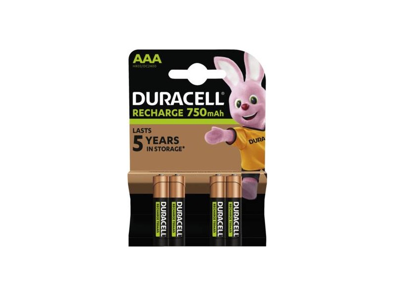 Rechargeable AAA 750mAh 4 stuks